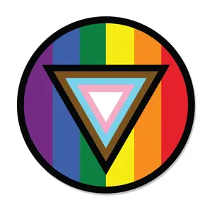 Safe Space Progress Pride Flag LGBTQ POC Transgender Flag - vibrant color vinyl decal