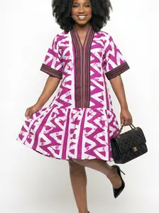 Floral Ankara Mini Dress