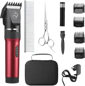 Low Noise Horses Clippers Rechargeable Cordless Pet Clippers  Kit with Storage Bag 5 Speed Professional  Clippers Pet  Kit