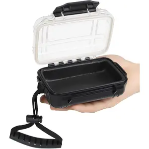 Small Waterproof Box Watertight Container Mini Dry Box Waterproof Watertight Key Pouch Holder for Snorkeling Kayaking Boating