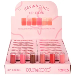 Set de Brillo Labial Kevin & Coco - Venta al por Mayor Display 12 Sets (KC1292)