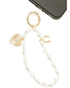 Shyanne Unisex Tonal Pearl Horseshoe Charm Phone Wristlet - Aa555