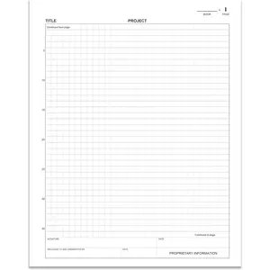 Scientific Notebook/Scientific Lab Note Book - 96 Pages (.25'' Grid Format), 8 7/8'' x 11 1/4'', Blue Cover, Section Sewn Hardbound Laboratory Notebook (Made in USA)