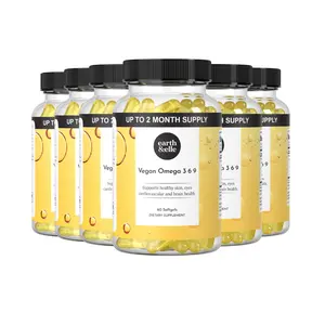 Vegan Omega 3 Supplements | Algae Nutrition That's Better For You Healthcare Oil Vitamin Dietary (Pack of 6)