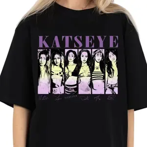 Unisex Boxy Fit Heavyweight TeeKatseye The Beautiful Chaos Tour T-Shirt, Concert Merch Tee, Vintage Graphic Unisex Top, Retro Music Fan Shirt, Gift For Pop Rock LoversOrganic Cotton Boxy Fit Oversized Dropped Shoulder