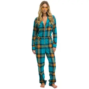 UNISEX PLAID FLIGHT SUIT - JACKSON PLAID