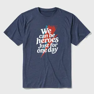 We Can Be Heroes Just For One Day Ultra Soft Heather Tee