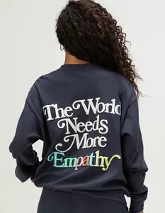 THE MAYFAIR GROUP World Needs More Empathy Womens Waffle Crewneck Sweatshirt