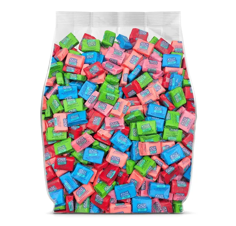 JollyRancher Chews Bulk Candy - 95 Individually Wrapped Assorted Fruit Flavored JollyRanchers Chews - Bulk Chewy Candy Pack - 95 Chewy Fruit Chews