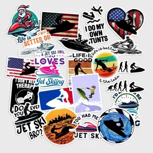 Sticker Pack 20 pcs Jet Ski Stickers, Water Sport Adventure Vinyl Decals