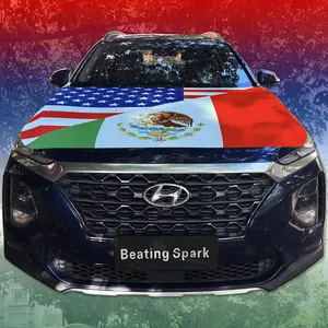 American Mexican Car Hood Flag For World Cup,4*5ft,or American Mexican Car Window Flags 19*18 in, or Triangle Fasteners,Car Bonnet,Parade,Mexico