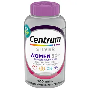 Centrum Silver Women's 50 Plus Multivitamin & Multimineral Supplement 200 Count - Supports Bone Health, Heart Health & Cognitive Function, Healthcare