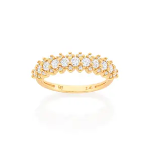GOLD WHITE FIRE RING