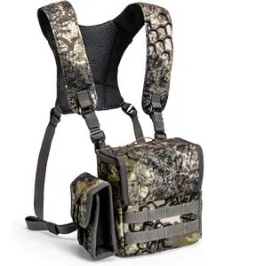 Binocular Harness Chest Pack - Bino Case with Rangefinder Pouch and Waterproof Cover for Hunting Hiking Birdwatching Sporty Vest Bag Multifunctional Sports Bag