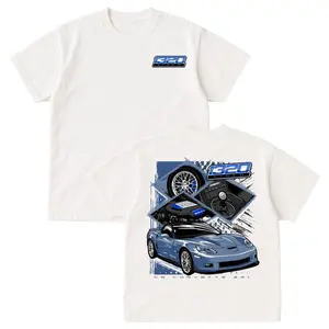 C6 Corvette ZR1 Car Shirt, Black or White Sports Car Tee, Bold Automotive Graphic 2 Sides Tee, Street Racer Gift for Gearheads, Racing T-Shirt, Chevrolet Corvette ZR1 Car Enthusiast Apparel, Perfect Gift for Him