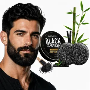 1/2PCS Men’s Hair Shampoo Soap – Natural Gray Hair Reverse Bar – Deep Cleaning & Nourishing Shampoo Bar for Men – Moisturizing Hair Care, Dark Hair Shine, Soothing & Sustainable Cleansing Solution Conditioner Haircare Glossy Cleanser Haircare Cleanser
