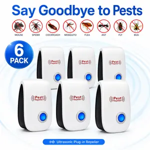 2026 Upgraded Ultrasonic Pest Repeller, Electronic Plug-In Indoor Control Device for Mouse, Rat, Roach & Insect Protection, 3 Pack