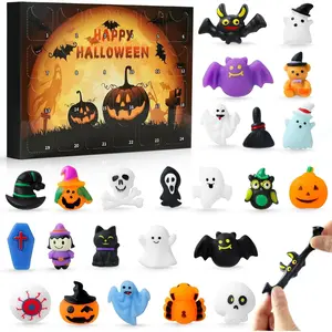 2026 Halloween Advent Calendar 24 Days with Mochi Squishy Toys Mini Squishy Advent Calendar for Kids Boys Girls Teen