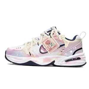 Nike Air Monarch 4 Custom Sneakers with Rainbow Gradient, Slip-Resistant, Low-Top Dad Shoes for Men and Women