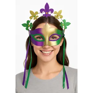 Deluxe Mardi Gras Masquerade Mask