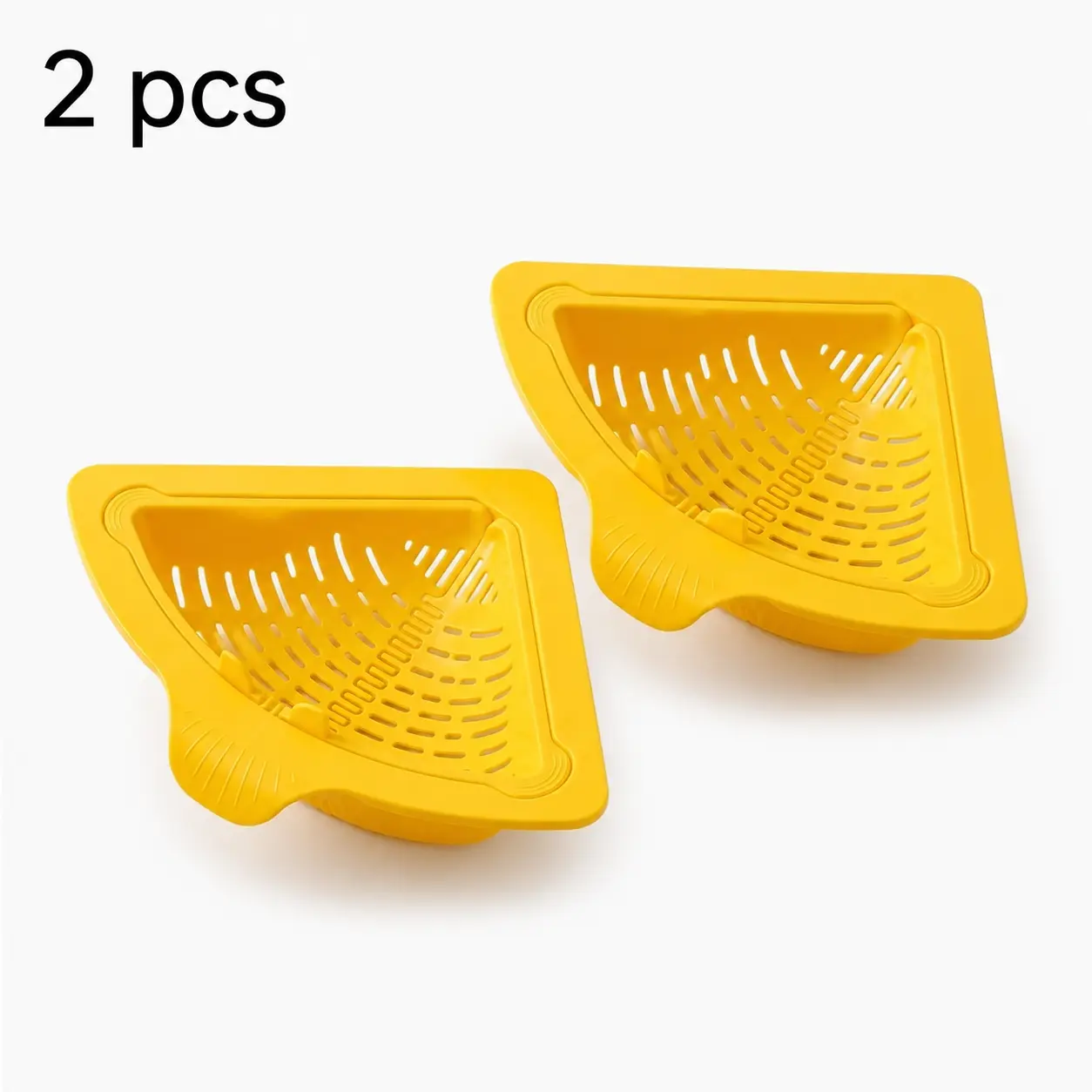 2 PCS Magnetic Triangular Sink Drain Basket - Multi Functional Strainer, 2-in-1 Vegetable Colander & Food Scraps Filter, Anti-Clog Reusable Lazy Cleaning Gadget for Home Kitchen, Party Gifts