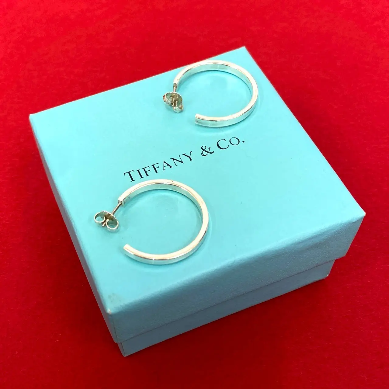 Pre-owned Tiffany & Co. Sterling Silver 925 (Ag925) Small Leather Goods Tiffany&Co. 1837 Silver Earrings