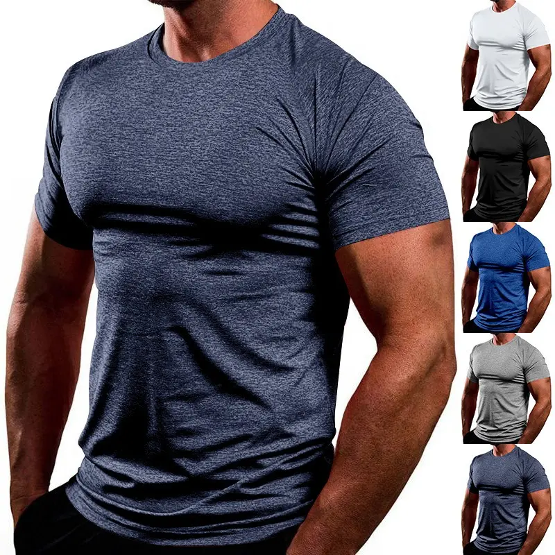 1/3 Pack Men's Crew Neck Top Summer Quick Drying Breathable Casual Sports Short Sleeve T-Shirt in Multiple Colors for Active Lifestyle