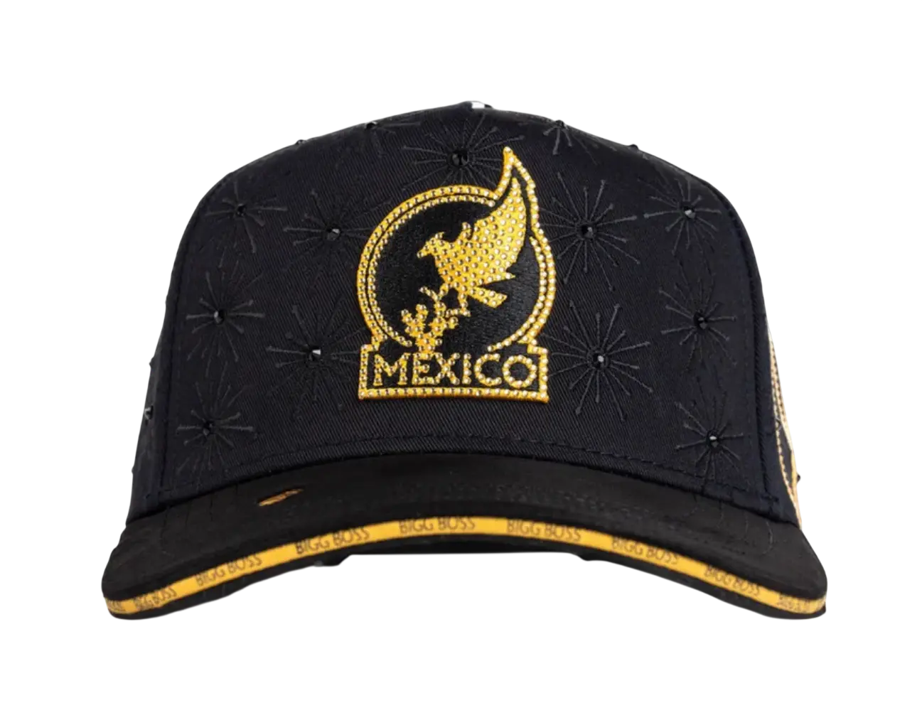 BIGG BOSS MEXICO BLACK GOLD SNAPBACK HAT BBAGUILAM BKGLD