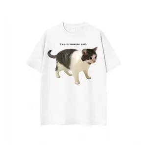 Screaming Cat Immense Pain T-Shirt, Vintage Funny Graphic Tee, Unisex Meme Cringe Funny Dumb Shirt, Menswear, Womenswear, Streetwear