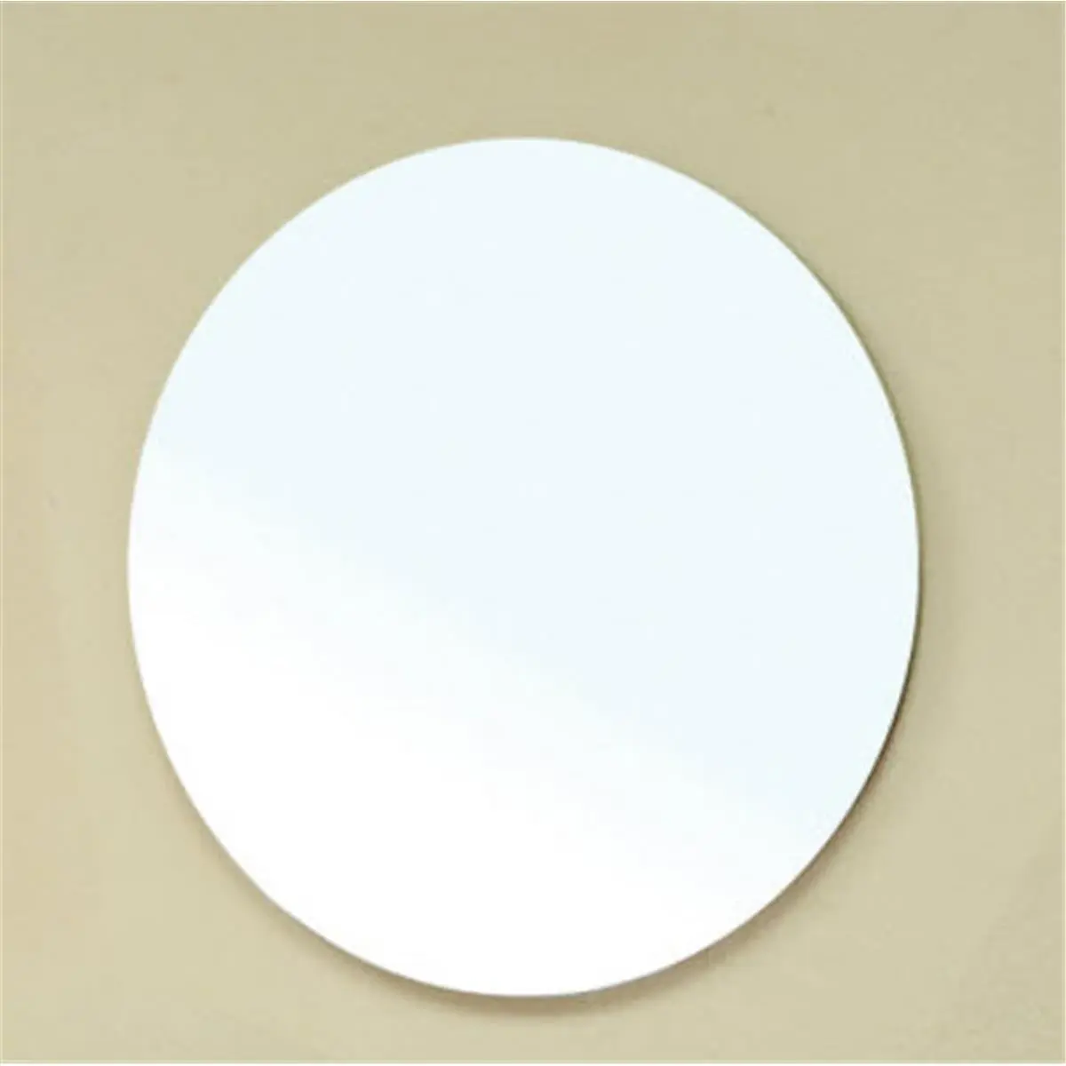 212 MAIN Elegant Wooden Frameless Round Birchwood Bathroom Vanity Mirror with Shelf - 27.6"x27.6"x2" Standing Mirrored Furniture, Indoor Room Decor