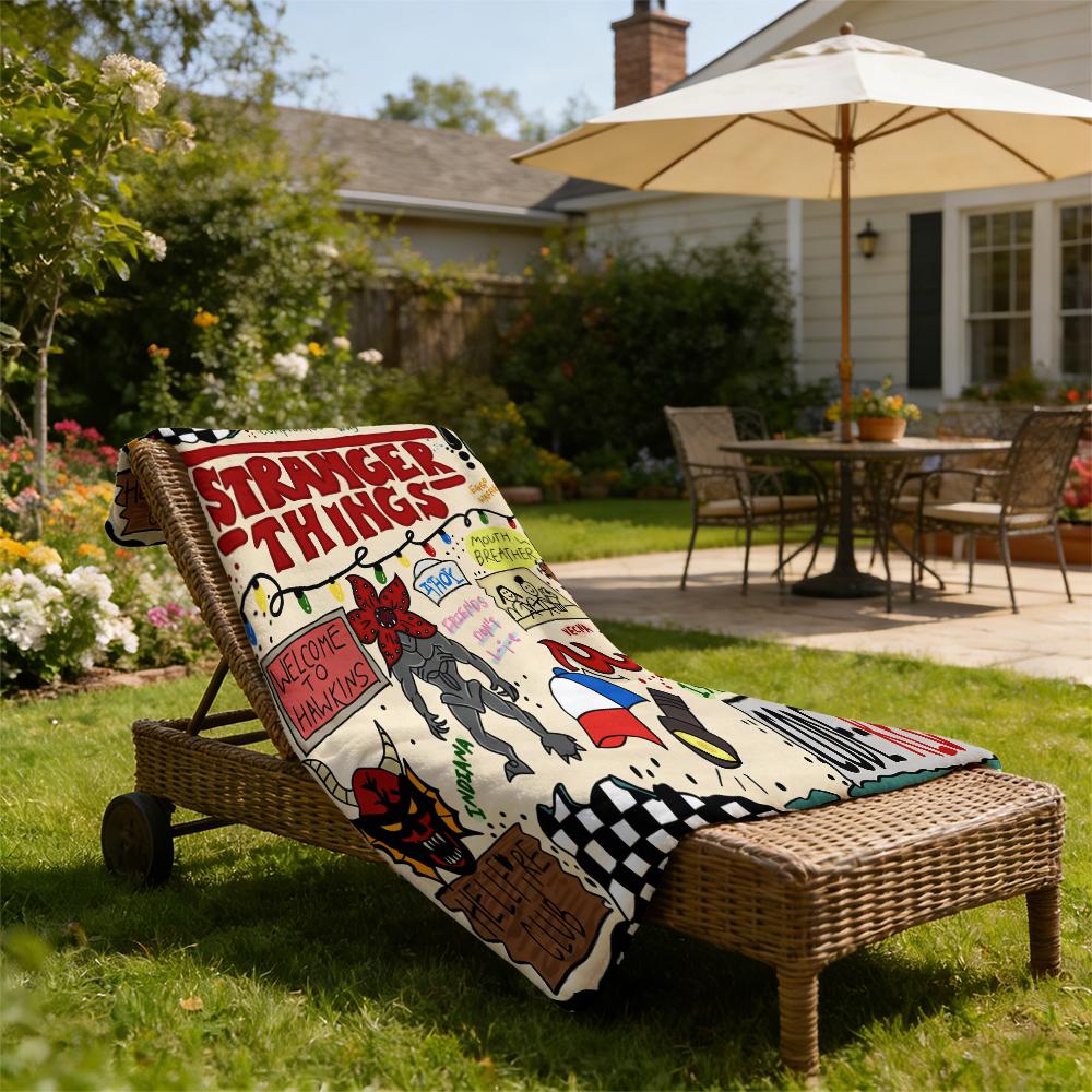 Stranger Things Flannel Blanket | Cozy Hawkins-Inspired Throw for Nostalgic Fans | Soft & Warm for Couch, Bed, and Movie Nights Suitable for all four seasons This is the best gift for couples, children, parents and friends, and it can express deep love.