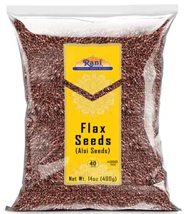 Rani Flax Seeds Whole Raw (Alsi, Linum usitatissimum) 14oz (400g) All Natural ~ Gluten Friendly  | NON-GMO | Kosher | Vegan | Indian Origin