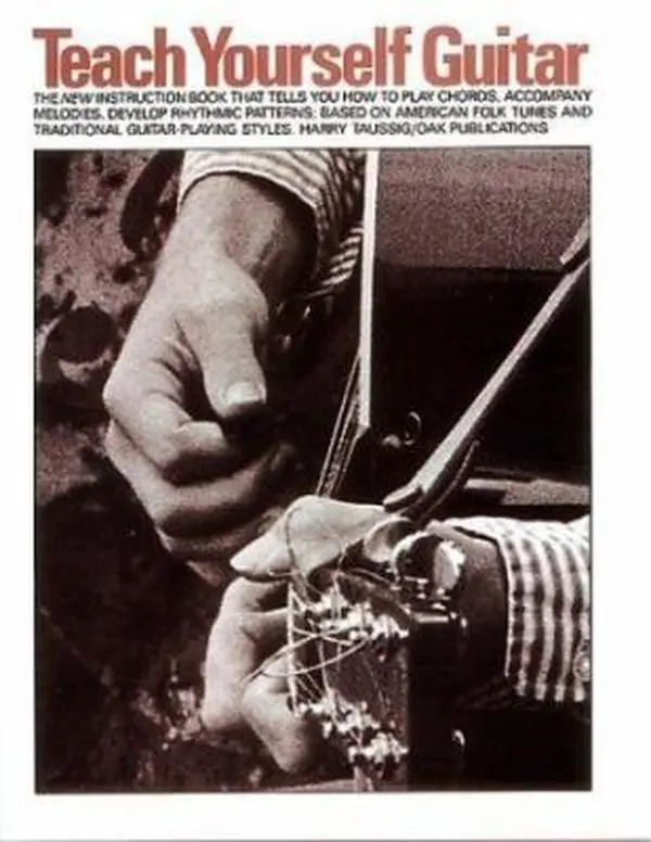 Used Guitar Tutorial Book - Teach Yourself Guitar for Beginners by Harry Taussig (Paperback, English) - Based on American Folk Tunes with Chord Diagrams