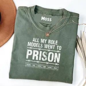 Comfort Colors All My Role Models Went to Prison Christians Church Events T-Shirt