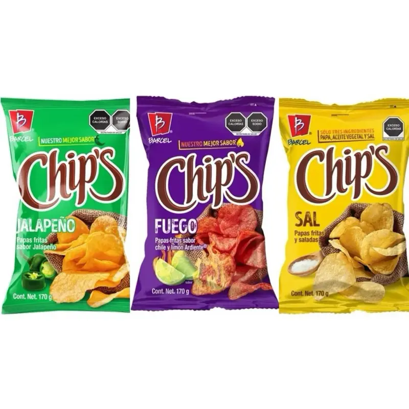 Chips Barcel - Pack of 3 Large Bags Snack Crunchy Chips Barcel - Pack of 3 Large Bags Snack Crunchy