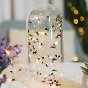 Festive Cabin Bead String - Delicate Miniature Decorative Bead Strand for Dollhouse & Christmas Tree Ornaments - Ideal for Holiday Parties & Mini Scene Decoration