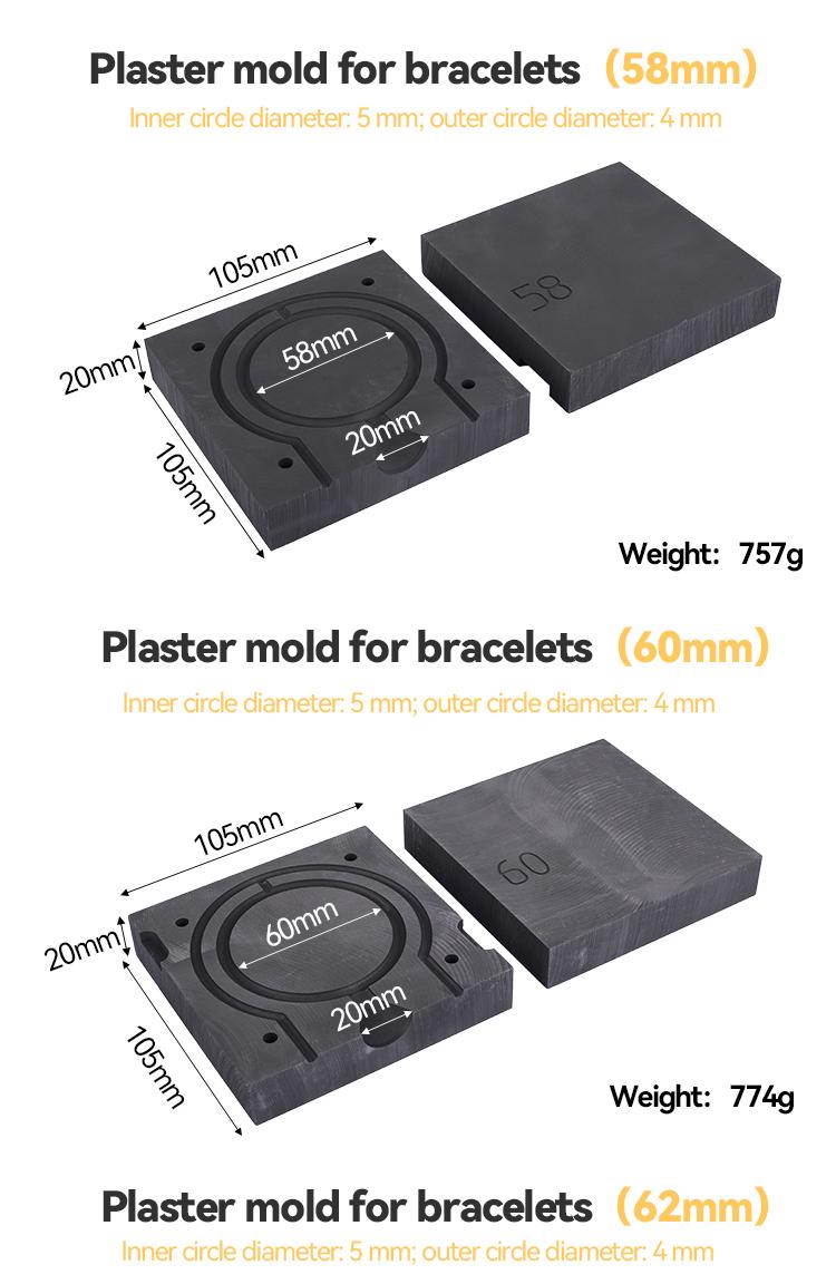 Graphite Bangle Casting Mold – High Temperature Resistant Metal Casting Mold for Gold & Silver Jewelry Making Graphite Bangle Casting Mold – High Temperature Resistant Metal Casting Mold for Gold & Silver Jewelry Making