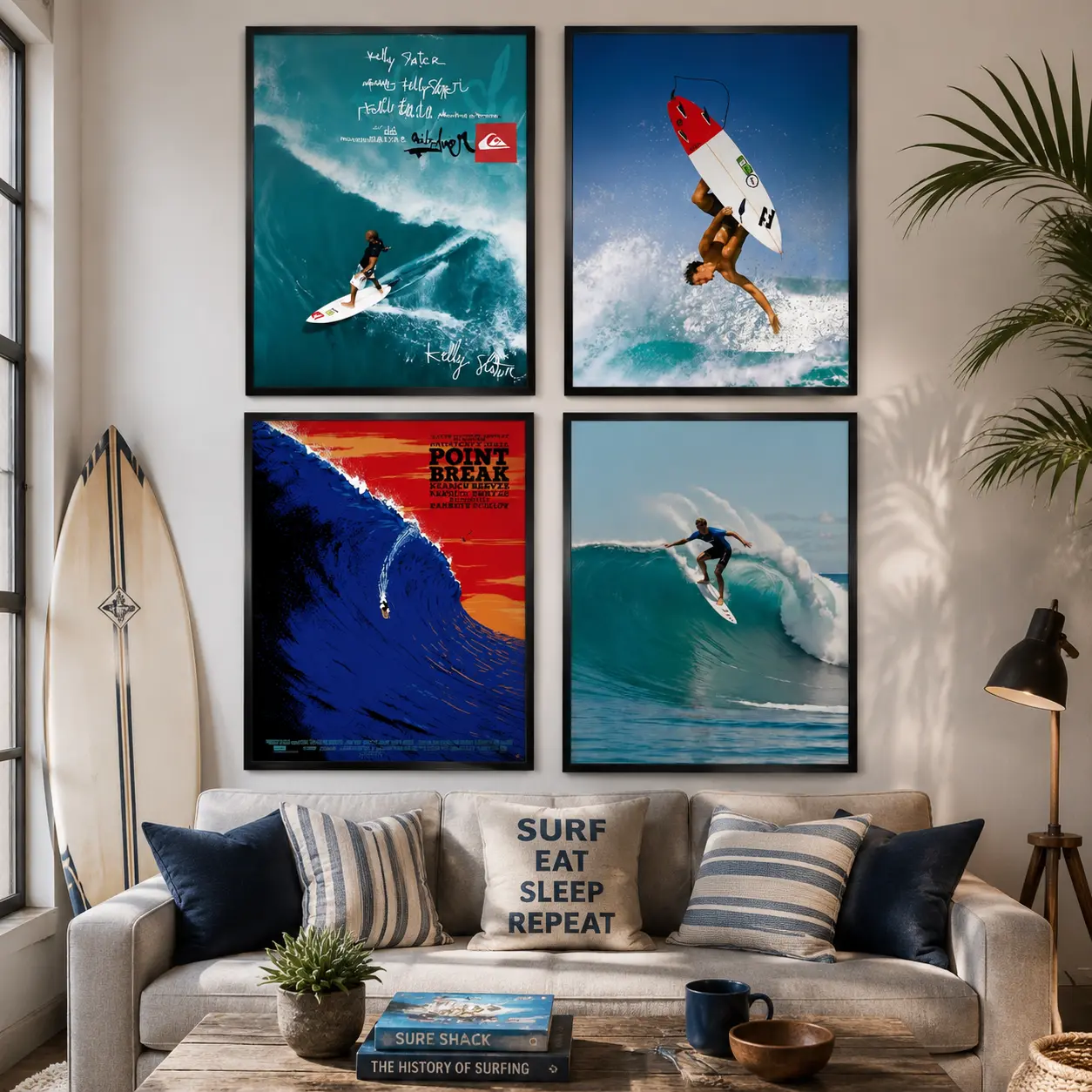 Vintage Surf Canvas Poster | Ocean Wall Art for Bedroom, Living Room & Office Vintage Surf Canvas Poster | Ocean Wall Art for Bedroom, Living Room & Office