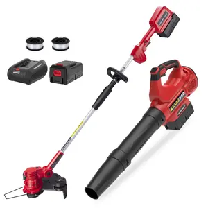 PowerSmart 40V MAX String Trimmer & Edger 2-in-1 + 40V Leaf Blower Combo Kit, 4.0Ah Battery and Charger Included, Cordless, Electric, Battery Powered, Turbo Mode, Long Runtime, Easy Maneuverability, Black Friday Deal PS76500C
