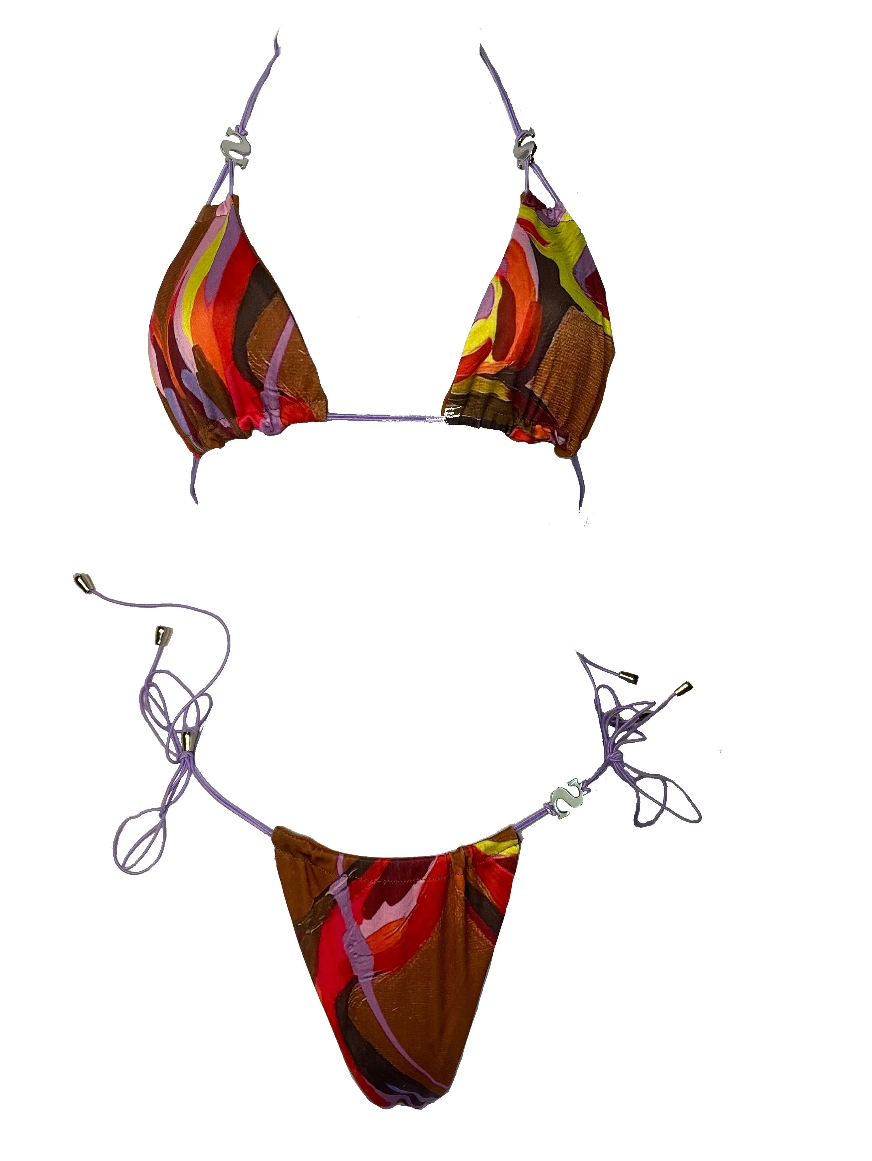 Alsia Reversible String Bikini in Full Bloom for Women - Swim Skinn S Charms - Recommended Age: Adult - Material: Not specified