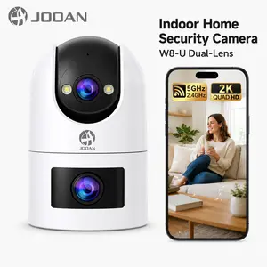 JOOAN W8-U 3MP PTZ Camera with 360° Pan + 90° Tilt, Smart Night Vision, Two-Way Audio, TF Card & Cloud Storage, Dual-Band WiFi, IP66 Waterproof, Home Security Cam
