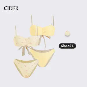 Cider Floral Sweetheart Reversible Cheeky Mid Rise Bikini Set