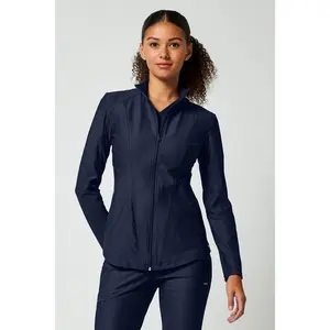 Cherokee Form Zip Front Mesh Scrub Jacket