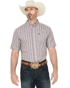 Ariat Men's Roy Plaid Print Short Sleeve Button-Down Western Shirt - 10059005