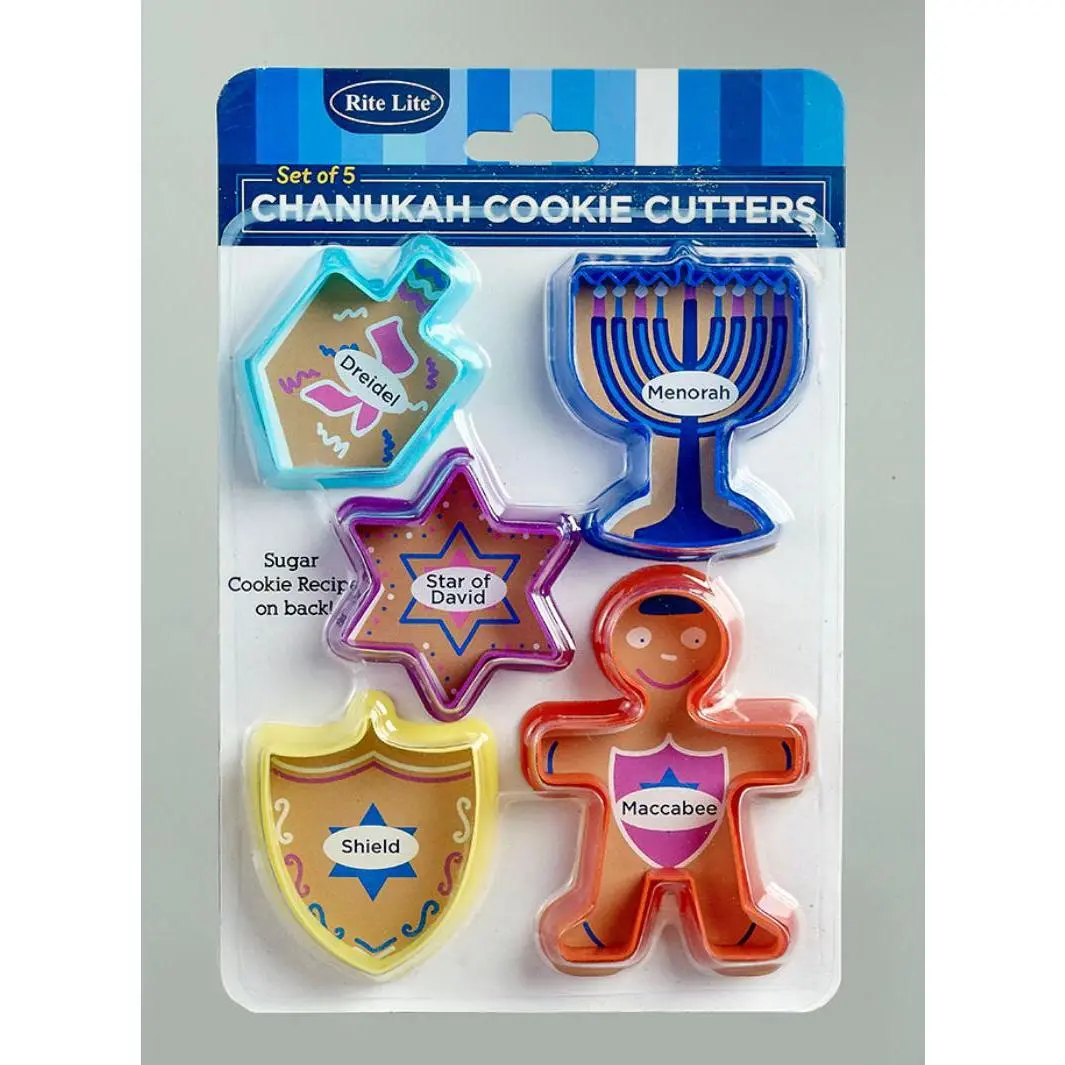 Set Of 5 Plastic Chanukah Cookie Cutters