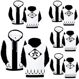 New Anime BLEACH Hoodie Japanese Men'S Fashion Women'S Loose 3D Printing Sweater Unisex Casual Long Sleeve Hooded Jacket Top Cosplay