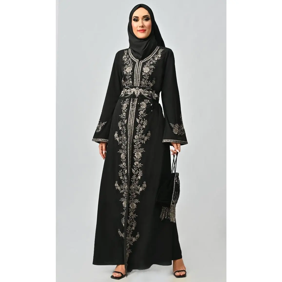 Mexico Moroccan Style Sequined And Zari Work abaya