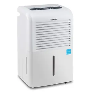 Ivation 4,500 Sq Ft Dehumidifier with Pump Large Capacity Compressor Includes Programmable Humidity Hose Connector Auto Shutoff and Restart Washable Filter