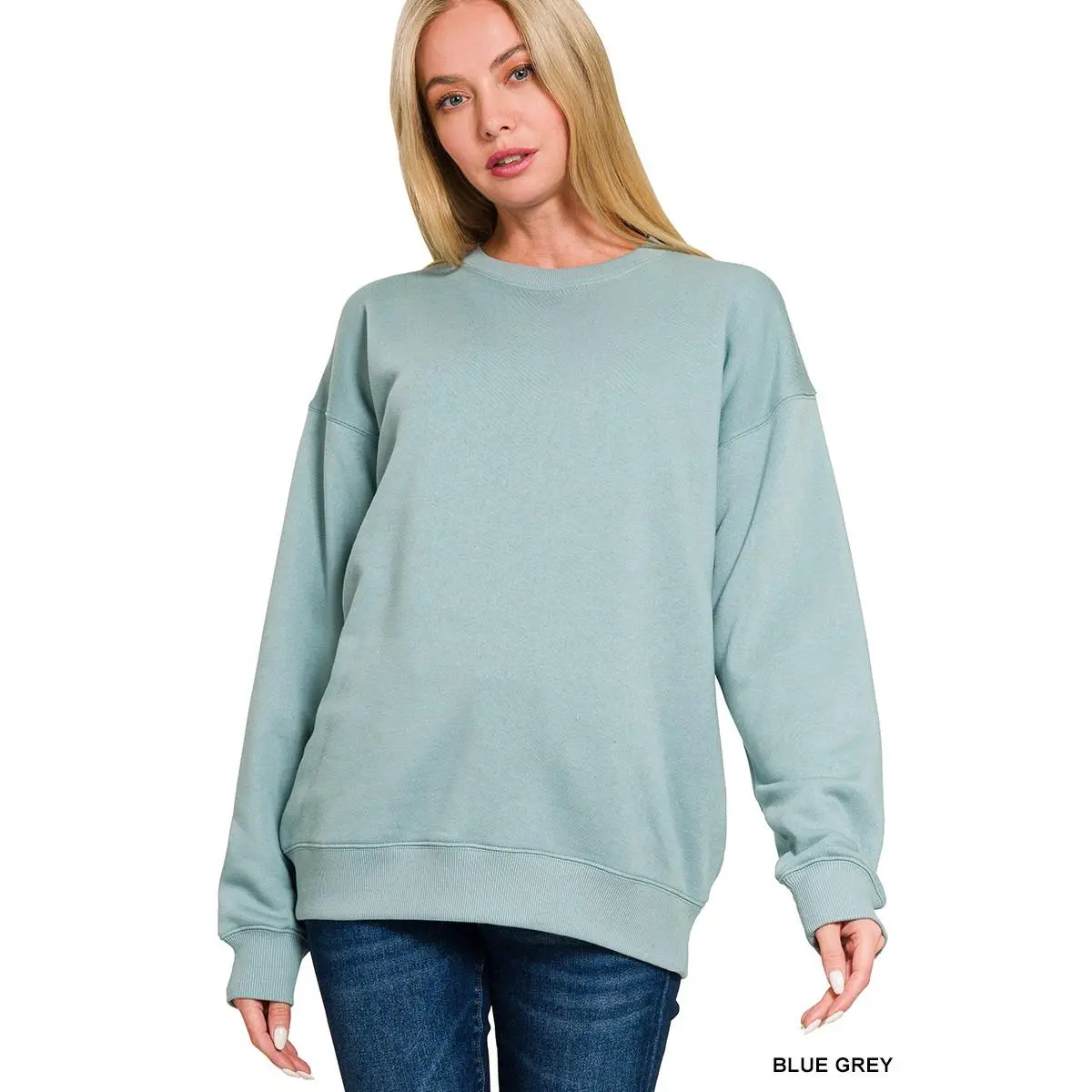 Zenana Fleece Round Neck Sweatshirts