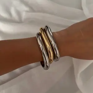 Chunky Bangles, Gold and Silver Bangles, Thick Bangle, Chucky Cuffs, Cuff Bangles, Bangle Stack